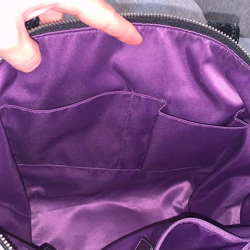 Coach Poppy Signature grey and black Jacquard Tote Bag purse & extra strap - Picture 9 of 17